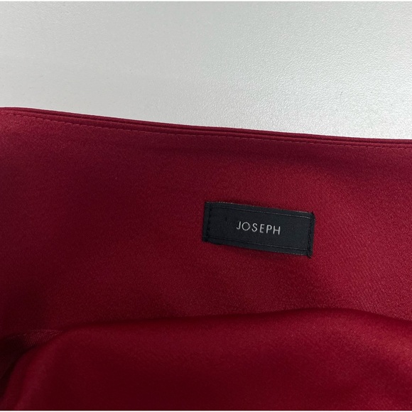 Joseph Red Midi Renne Light Cady Red Evening Skirt Size US 10 EU 42 Satin - Picture 13 of 16